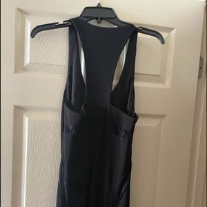 BCBG long black dress with lace insets. Very flattering.